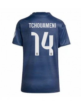 Zenske Futbalové oblečenie Real Madrid Aurelien Tchouameni #14 2025-26 Krátky Rukáv - Preč Zenske Futbalové oblečenie Real Madrid Aurelien Tchouameni #14 2025-26 Krátky Rukáv - Preč
